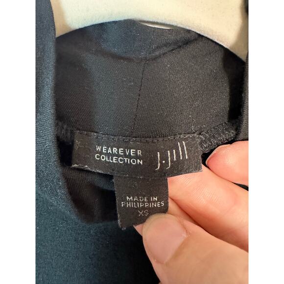 J Jill wearever collection women dress travel black Mocneck 3/4 sleeves TradMom - Picture 3 of 8